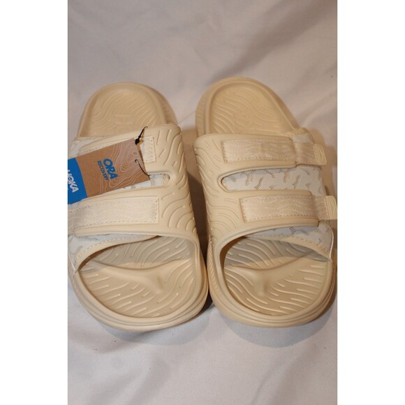 HOKA Men\'s Ora Luxe Recovery Slide Sandals Tan Sz 13 NWT main image 4